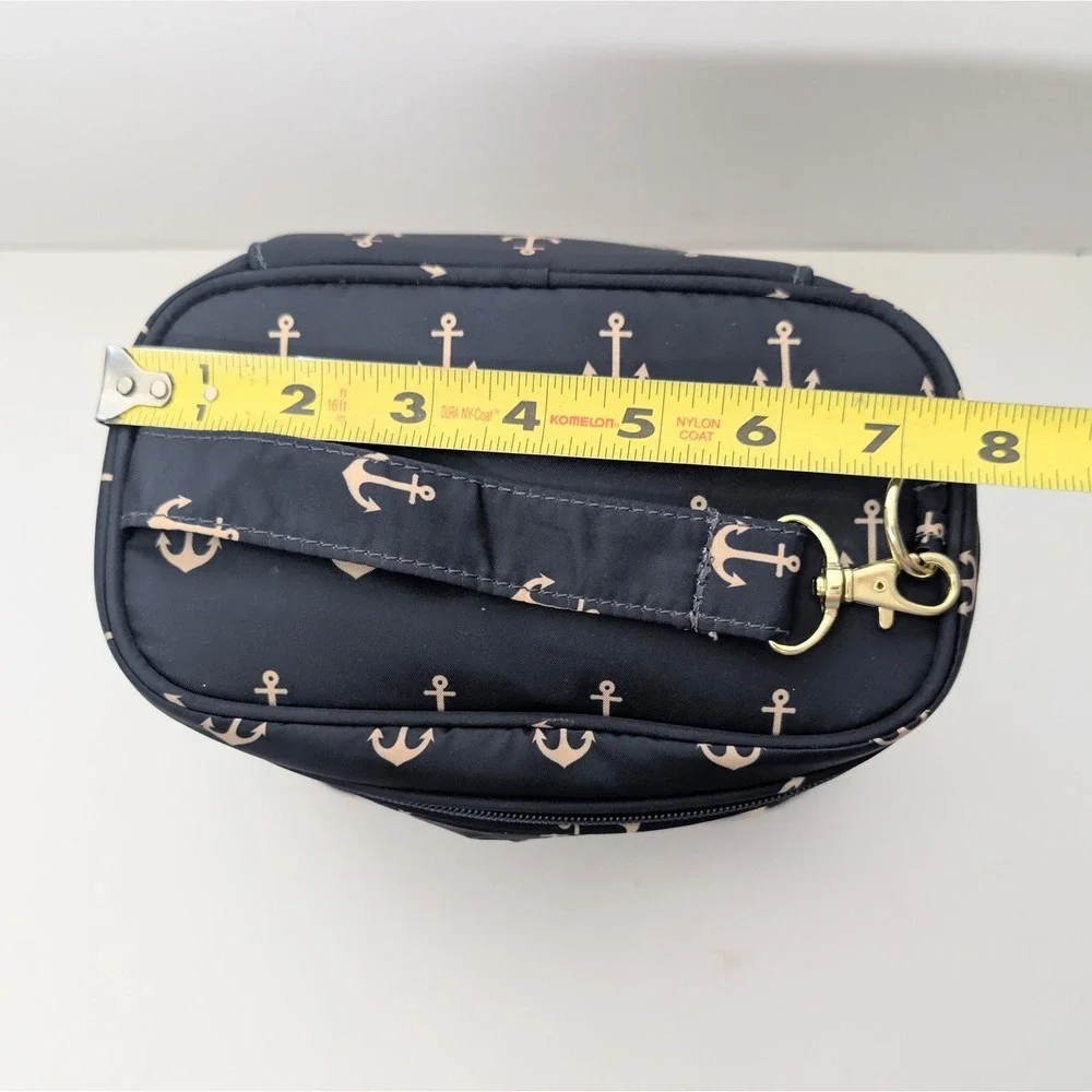 Ju-Ju-Be Fuel Cell Insulated Lunch Bottle Bag Admiral Nautical Anchor Navy Gold